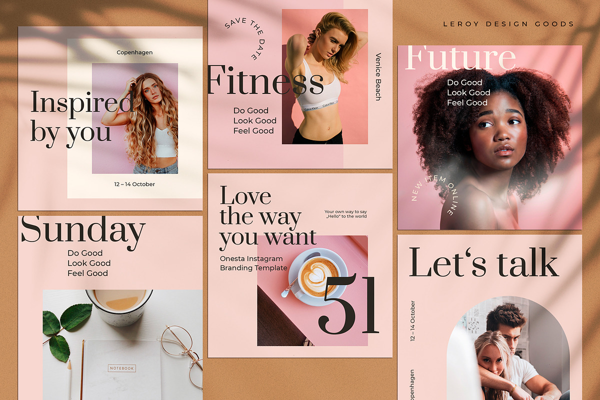 ONESTA - Canva Instagram Template, a Social Media Template by LEROY Design (Photo 2 of 9)