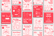 Pink Cafe Bakery Instagram Templates, a Social Media Template by Anna Design Studio (Thumbnail 9 of 9)