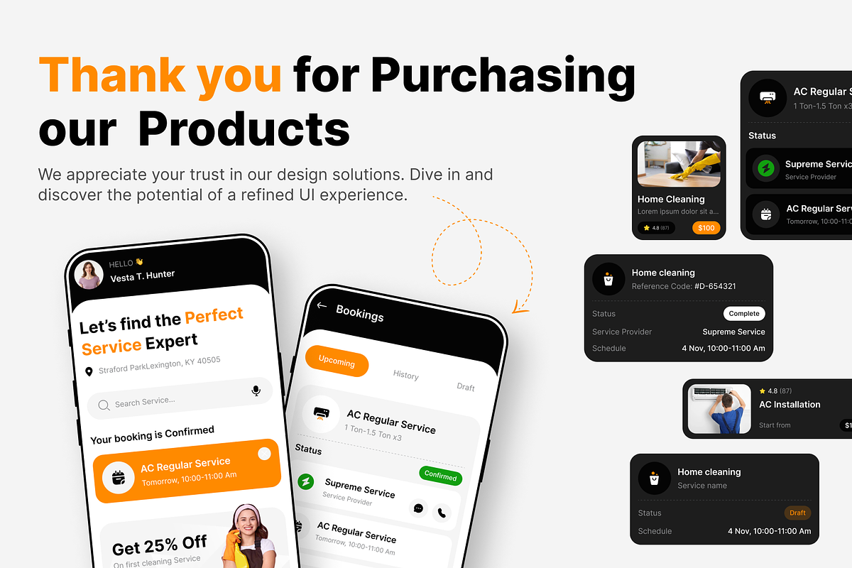 HandyHub: Ondemand service app uikit, an UI Kit Template by Fluttertop (Photo 7 of 8)