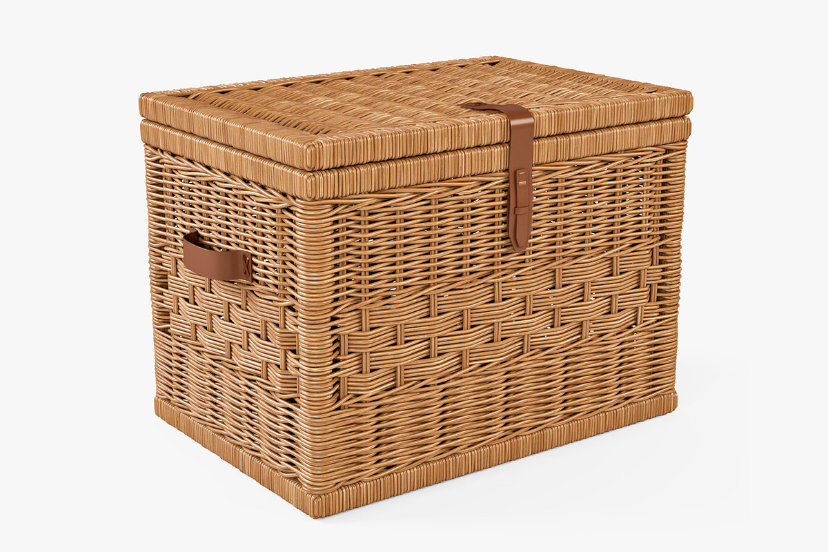 Wicker Storage Trunk 05 Toasted Oat, an Object 3D Model by Markelos (Photo 1 of 10)