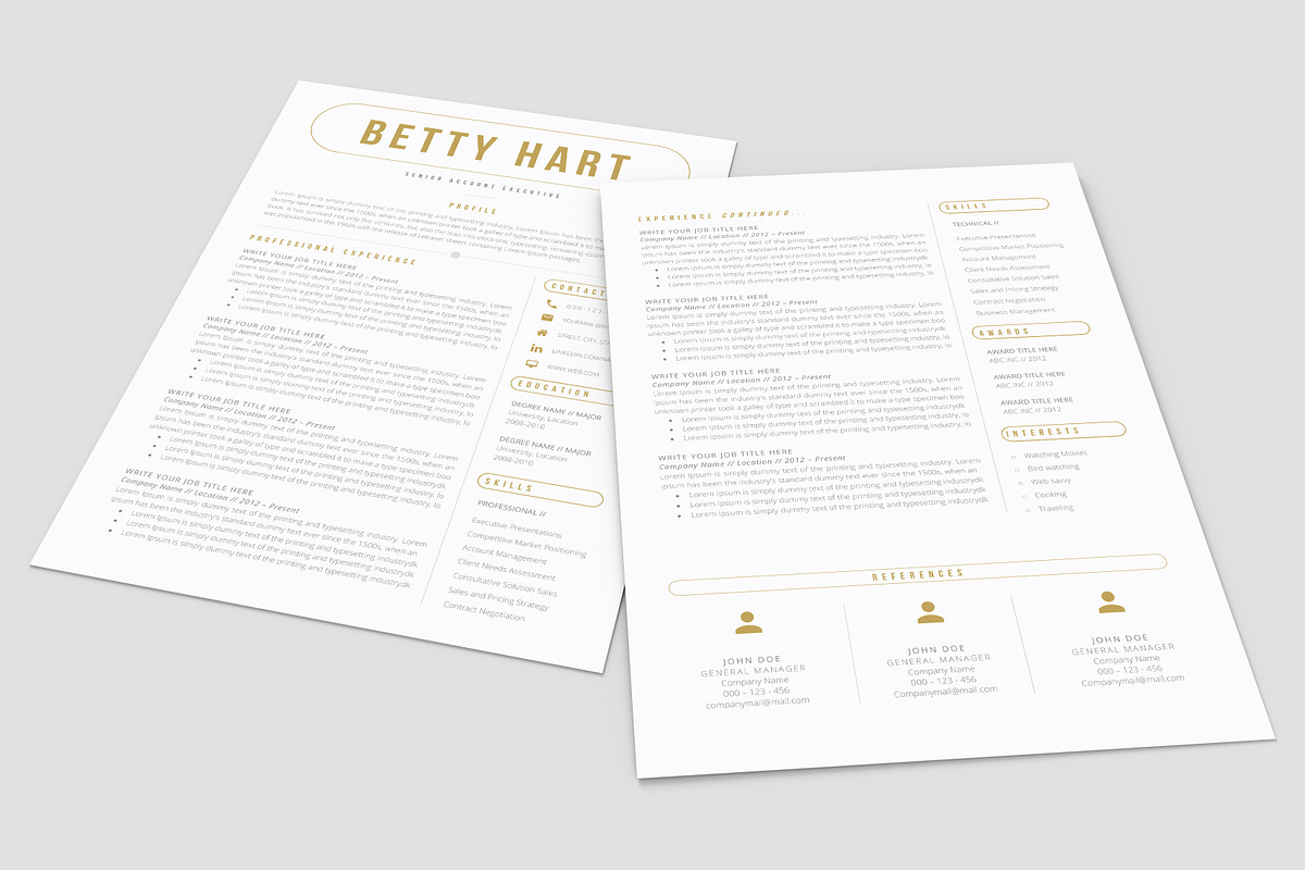 Resume/CV Template, a Resume Template by A1RESUME (Photo 5 of 6)