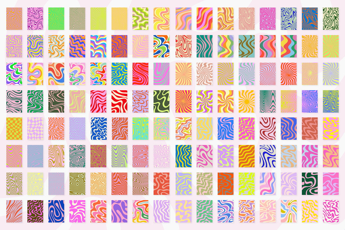GROOVY VECTOR PATTERNS, a Pattern Graphic by craftlove (Photo 4 of 12)
