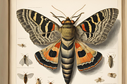 Vintage Moths, an Animal Illustration by Karliefie (Thumbnail 6 of 6)