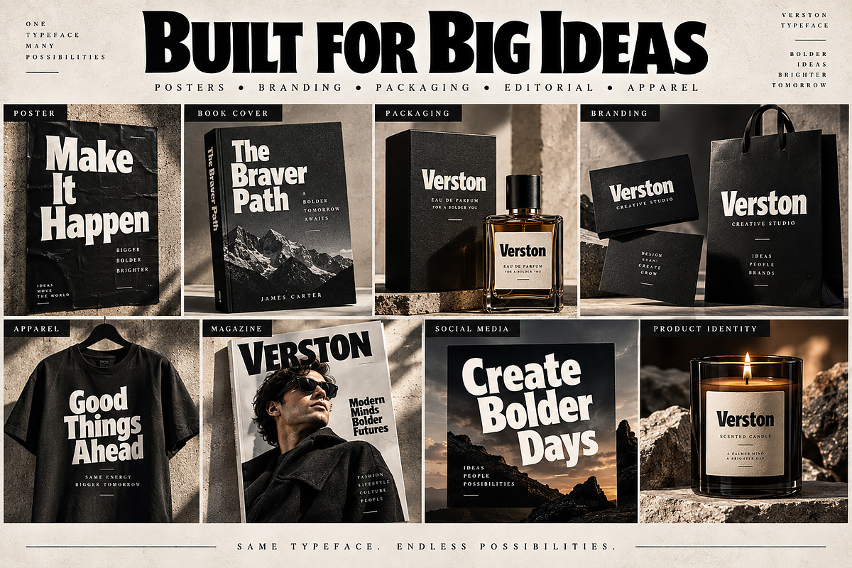 Verston — Strong. Elegant. Confident, a Script Font by Wow Magic (Photo 2 of 5)