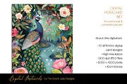 The Chinese Garden Postcard Set, a Decorative Illustration by The Dutch Lady Designs (Thumbnail 2 of 6)