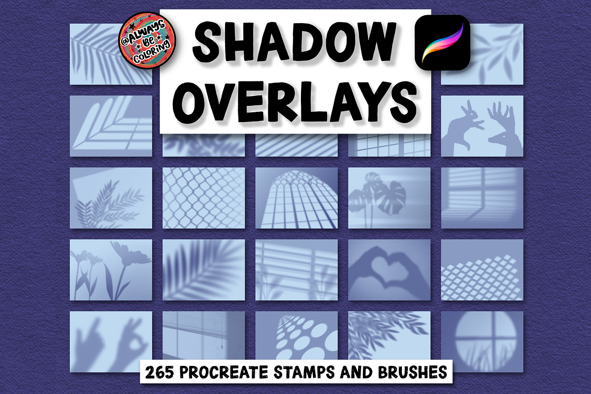 Procreate Shadow Overlay Brush Set, a Brush Add-On by AlwaysBeColoring (Photo 1 of 14)