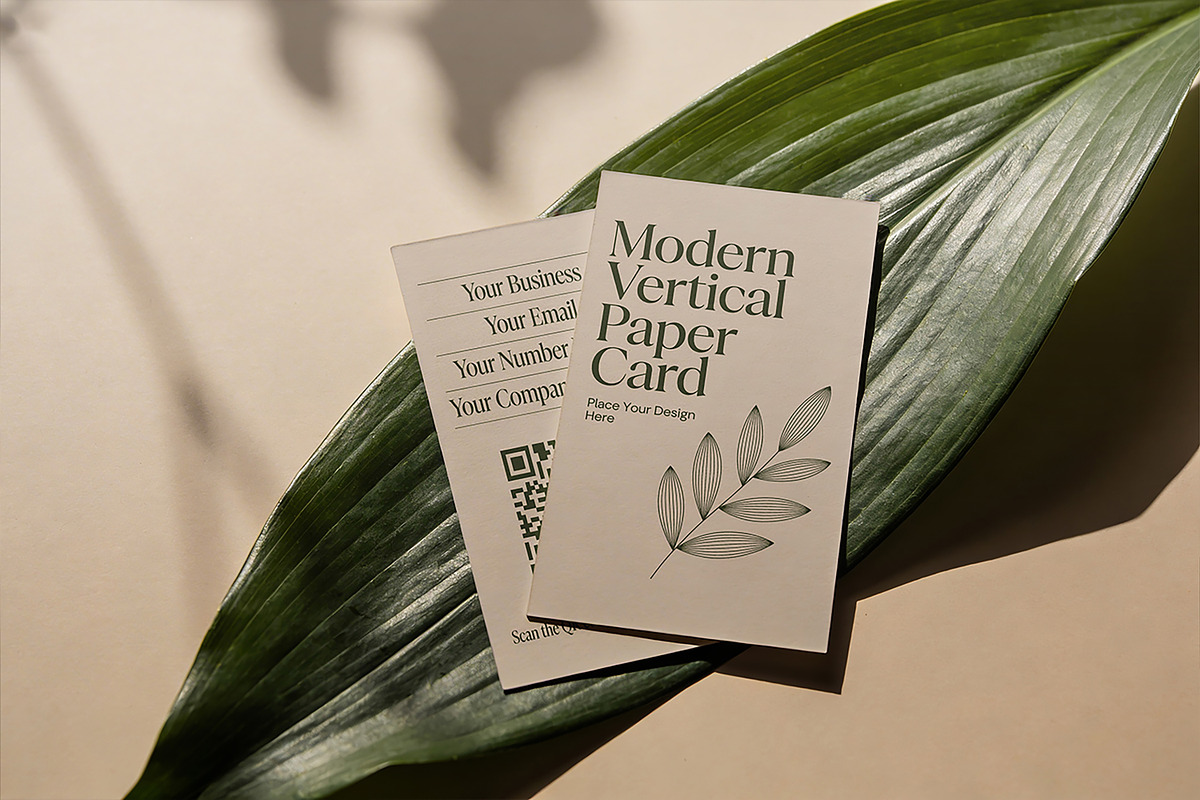 Modern Vertical Paper Card Mockup, a Product Mockup by Pitchlook.Studio (Photo 4 of 4)