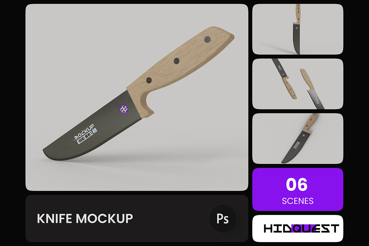Knife Mockup, a Household Mockup by hiddemaru (Photo 1 of 4)