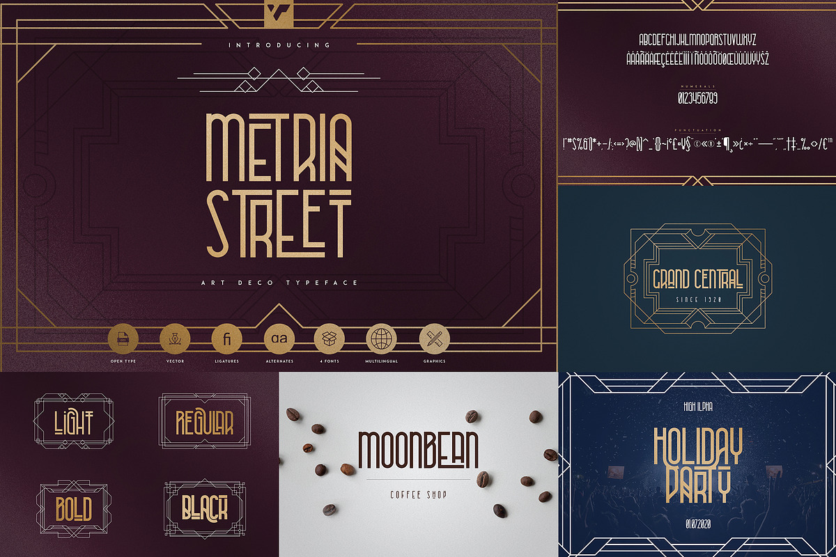 Art Deco Collection - Fonts, Vectors preview 4