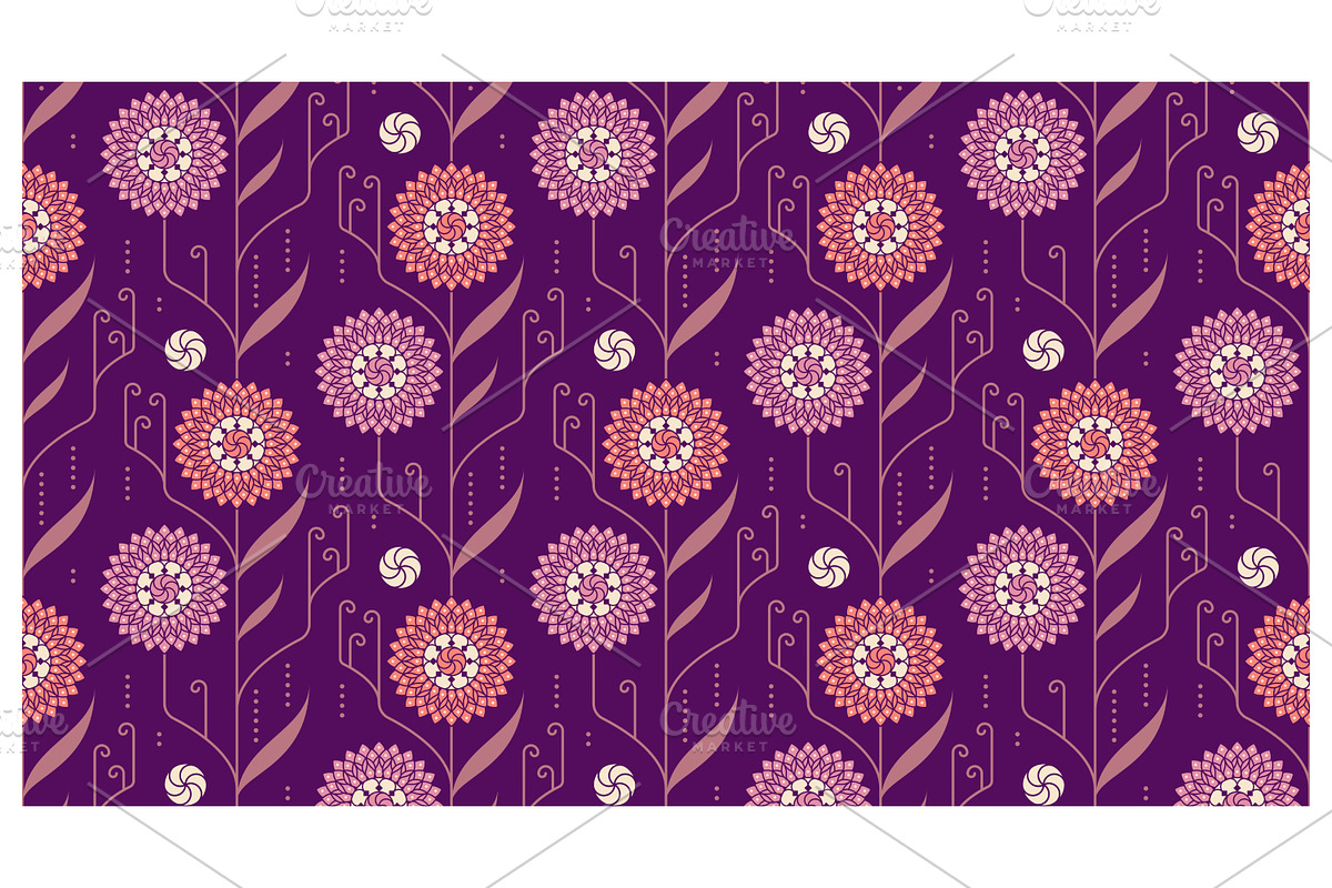 Floral Motif Illustration, a Pattern Graphic by Creative Backgrounds