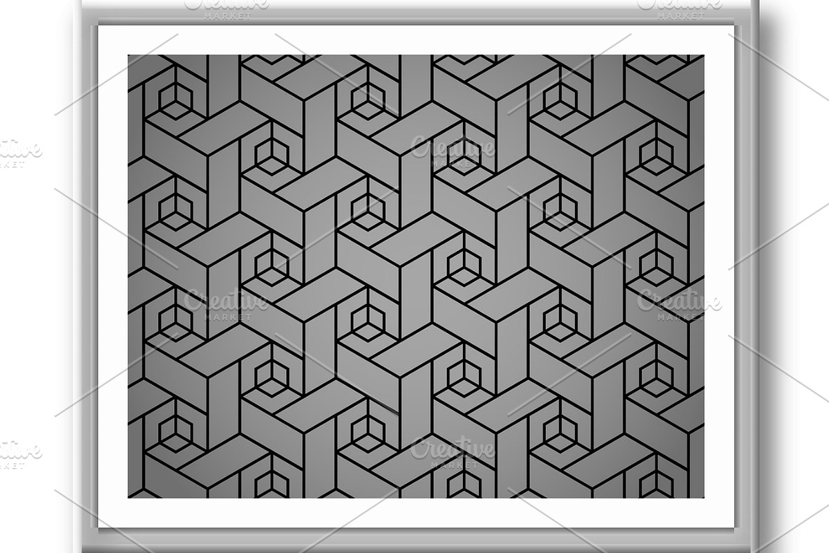 The geometric pattern with lines, a Decorative Illustration by RODINA (Photo 3 of 3)
