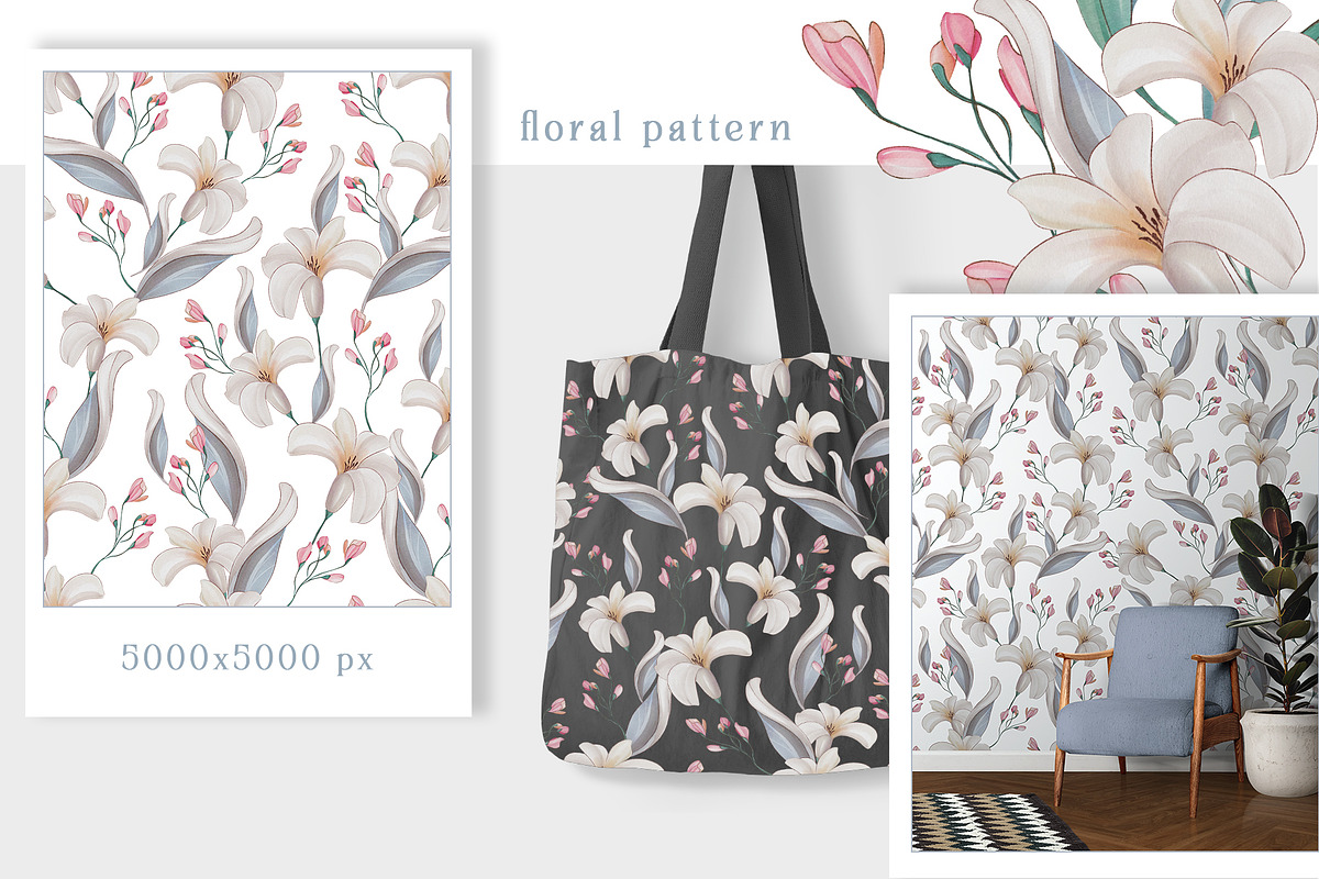Lovely Garden. Pattern collection, a Pattern Graphic by DamriNa art (Photo 2 of 11)