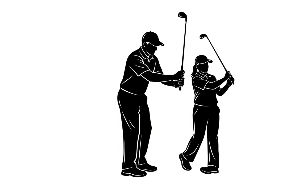 golfing swing silhouettes showcasing, an Illustration by Amazin_art (Photo 14 of 31)