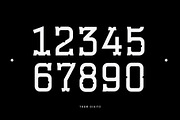Esbury - A Notched Display Font, a Font by JK Design Co. (Thumbnail 6 of 11)