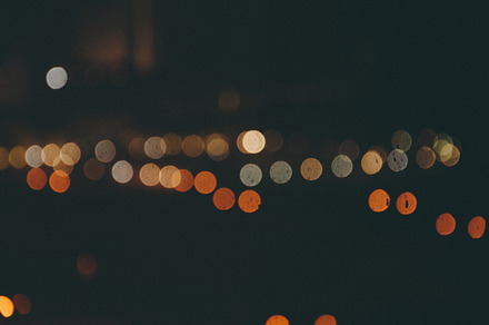 Strings of City Lights, an Abstract Photo by Melanie Helena
