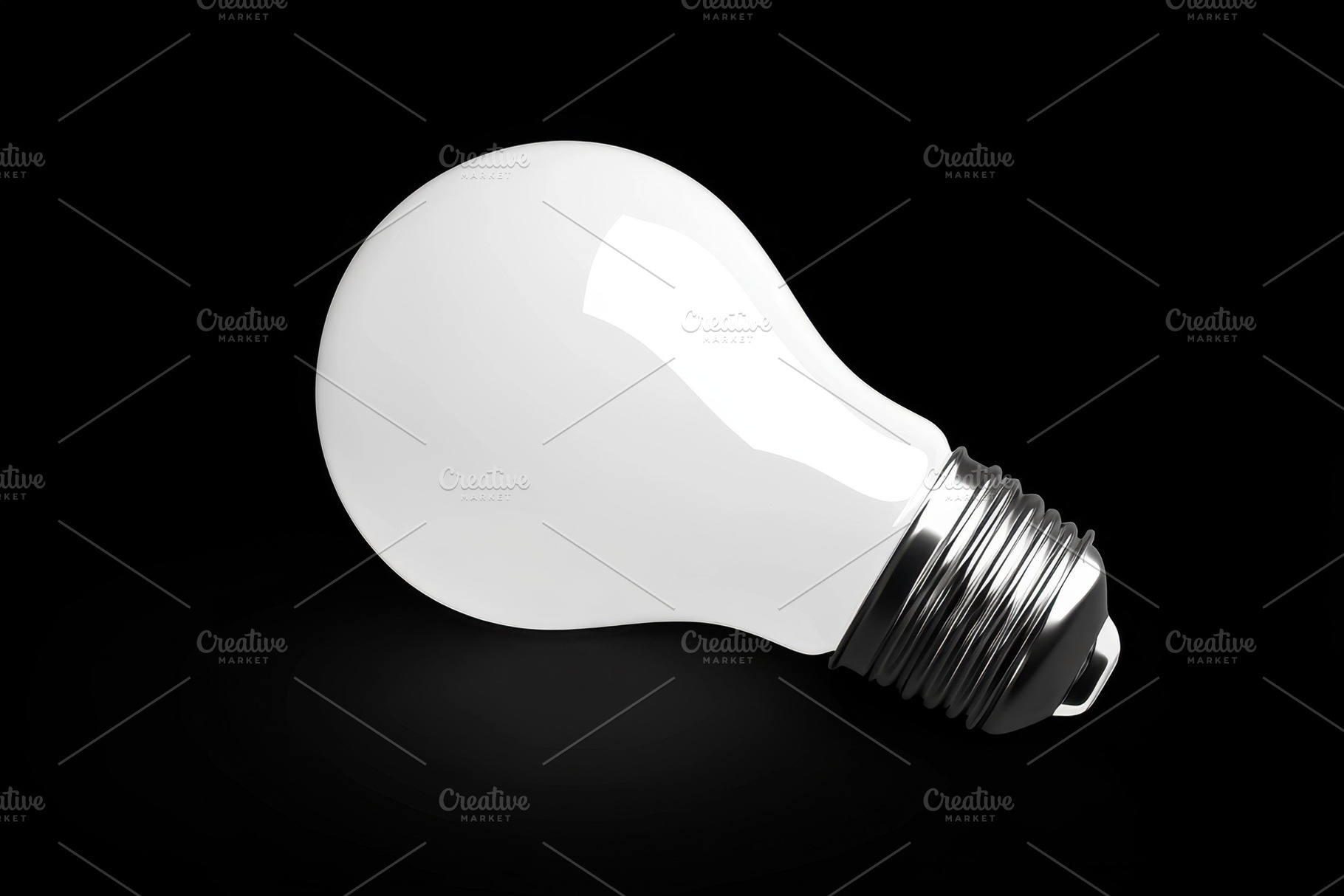 Light bulb glowing brightly on a bla, a Photo by Tanuart