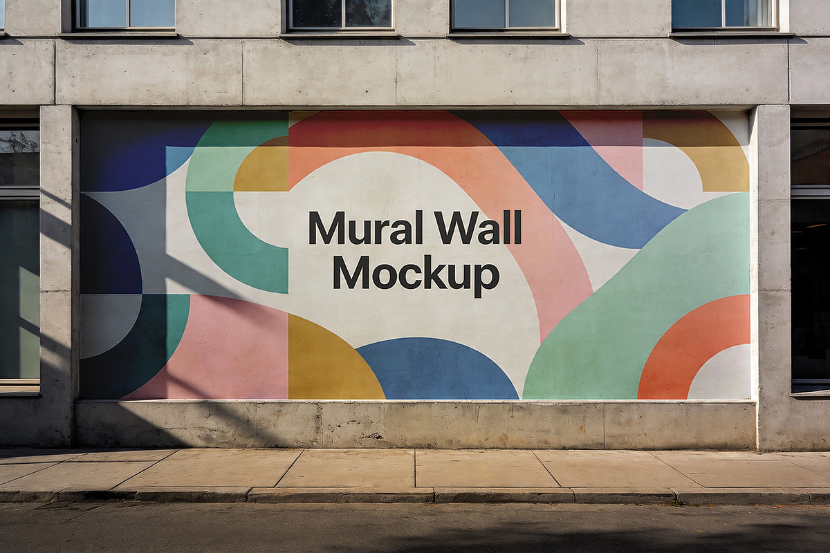 Mural Wall Mockup, an Advertising Mockup by Pitchlook.Studio (Photo 2 of 5)