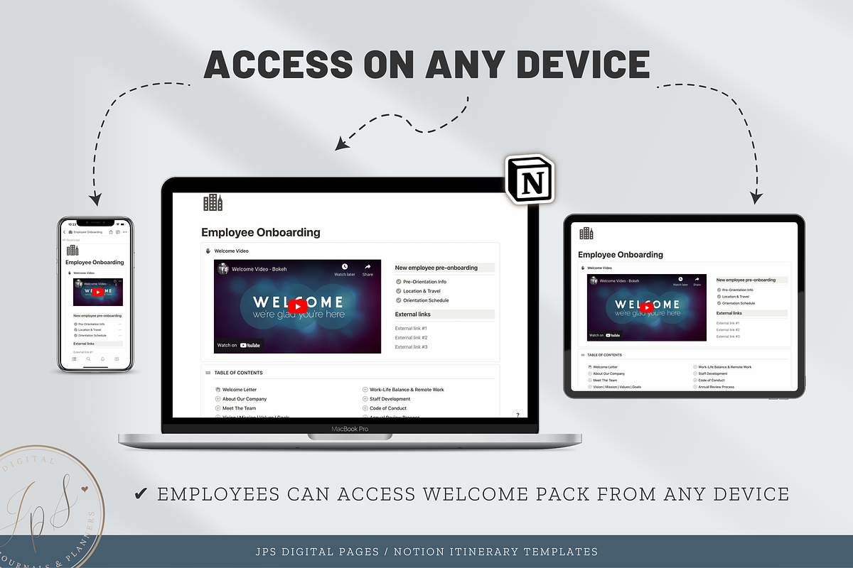 Notion Employee Handbook Template, an App Template by Designs by Darowan (Photo 8 of 10)