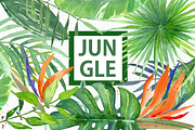 Tropical leaves branches watercolor, a Decorative Illustration by LABFcreations (Thumbnail 2 of 9)