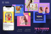 70's Fashion Social Media Template, a Social Media Template by Annora Studio (Thumbnail 1 of 8)
