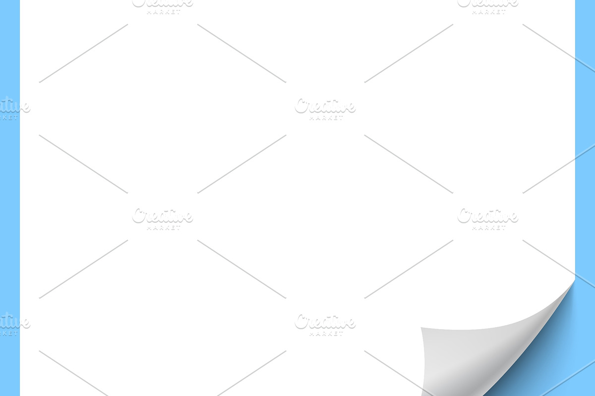 Blue paper sheet with curled corner, a Wallpaper Graphic by Onyx (Photo 2 of 3)