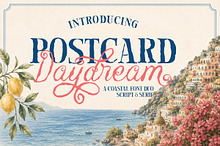 Postcard Daydream Coastal Font Duo