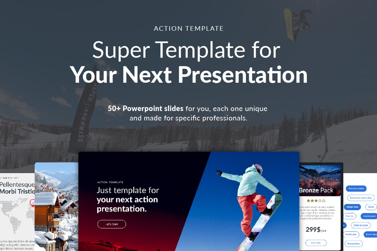 ACTION Powerpoint Template, a Presentation Template by Brainiart (Photo 1 of 6)