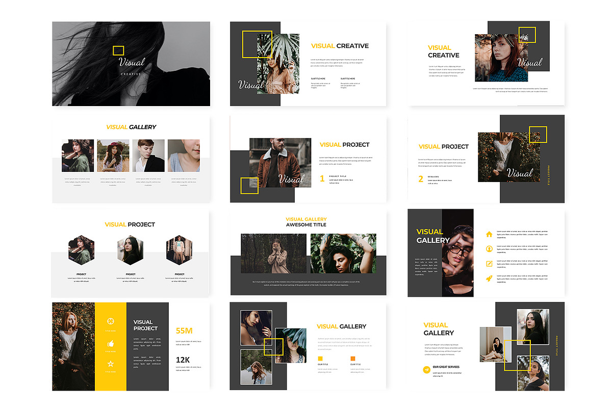 Visual - Powerpoint Template, a Presentation Template by AQR Studio ...