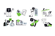 Content Writing, a Person Illustration by PureSolution (Thumbnail 4 of 6)