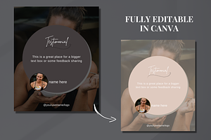 Dark Wellness Instagram Templates