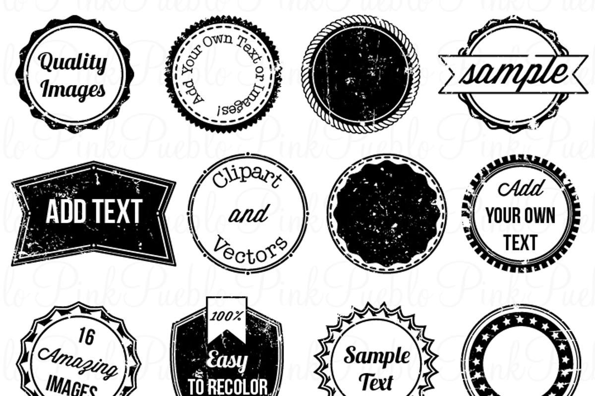 Stamps Clipart & Vectors 2, an Illustration by PinkPueblo (Photo 1 of 2)