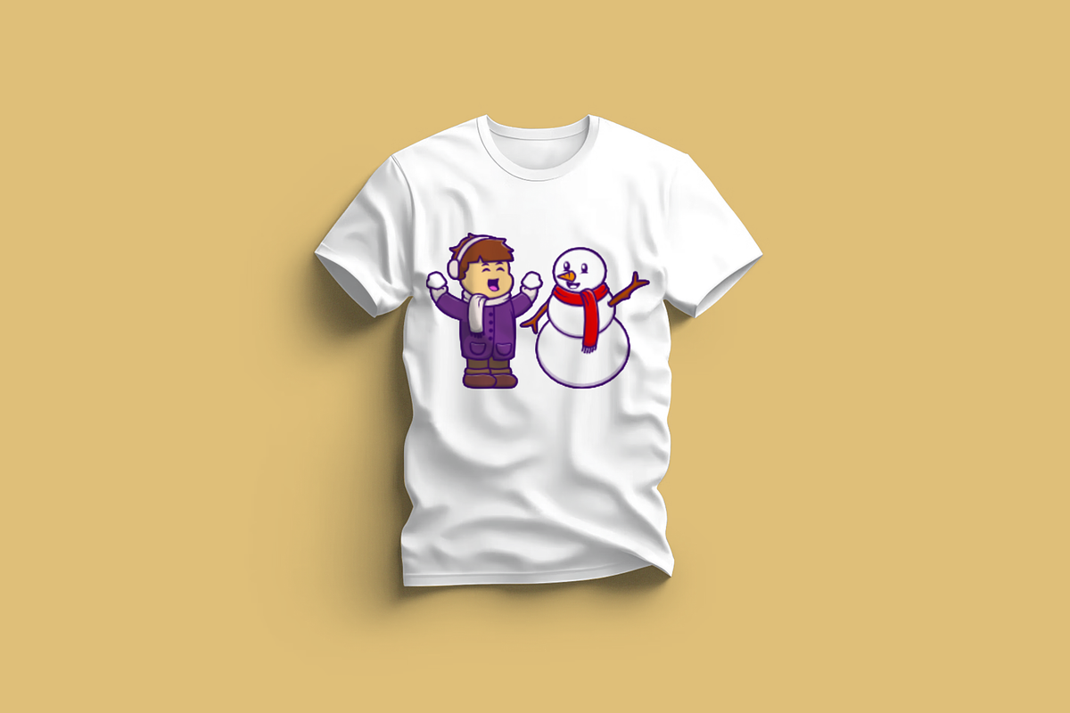Cute Winter Boy With Snowman, a Person Illustration by Artstorystudio (Photo 3 of 3)