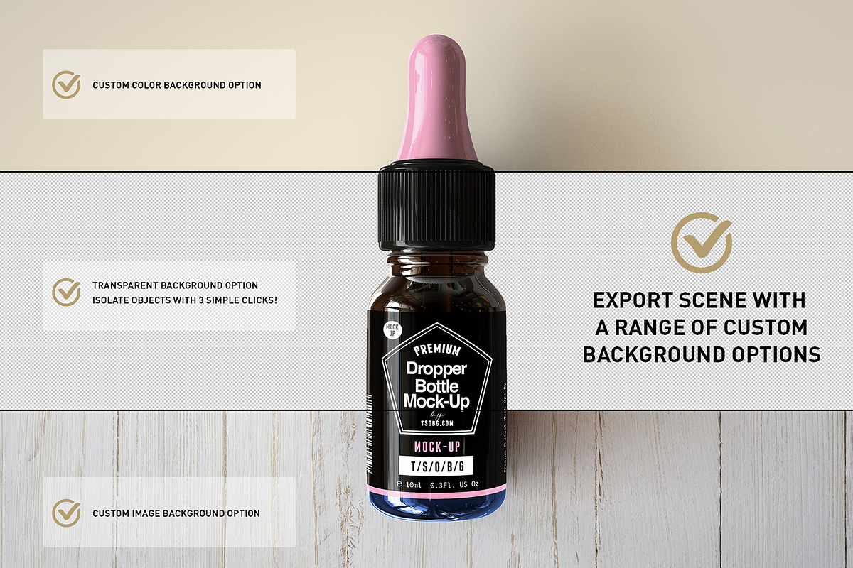 Dropper Bottle & Box Mock-Up | 10ml, a Household Mockup by TSOBG (Photo 19 of 20)