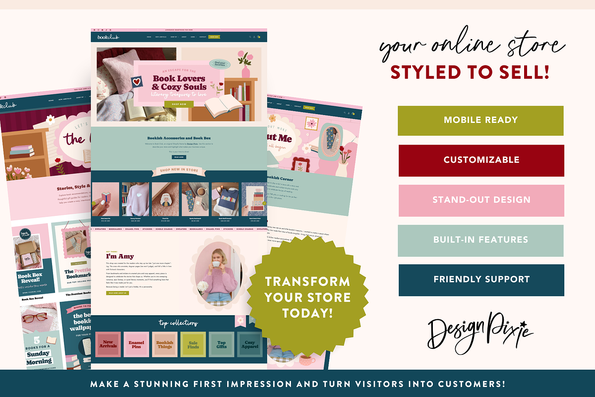 Book Shopify Theme Template, a Shopify Template by Design Pixie (Photo 3 of 12)