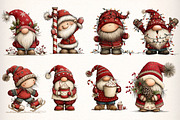 Whimsical Christmas Gnome Clipart, an Illustration by Dream Creation (Thumbnail 2 of 8)