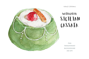 Little Sicilian Cassata Illustration