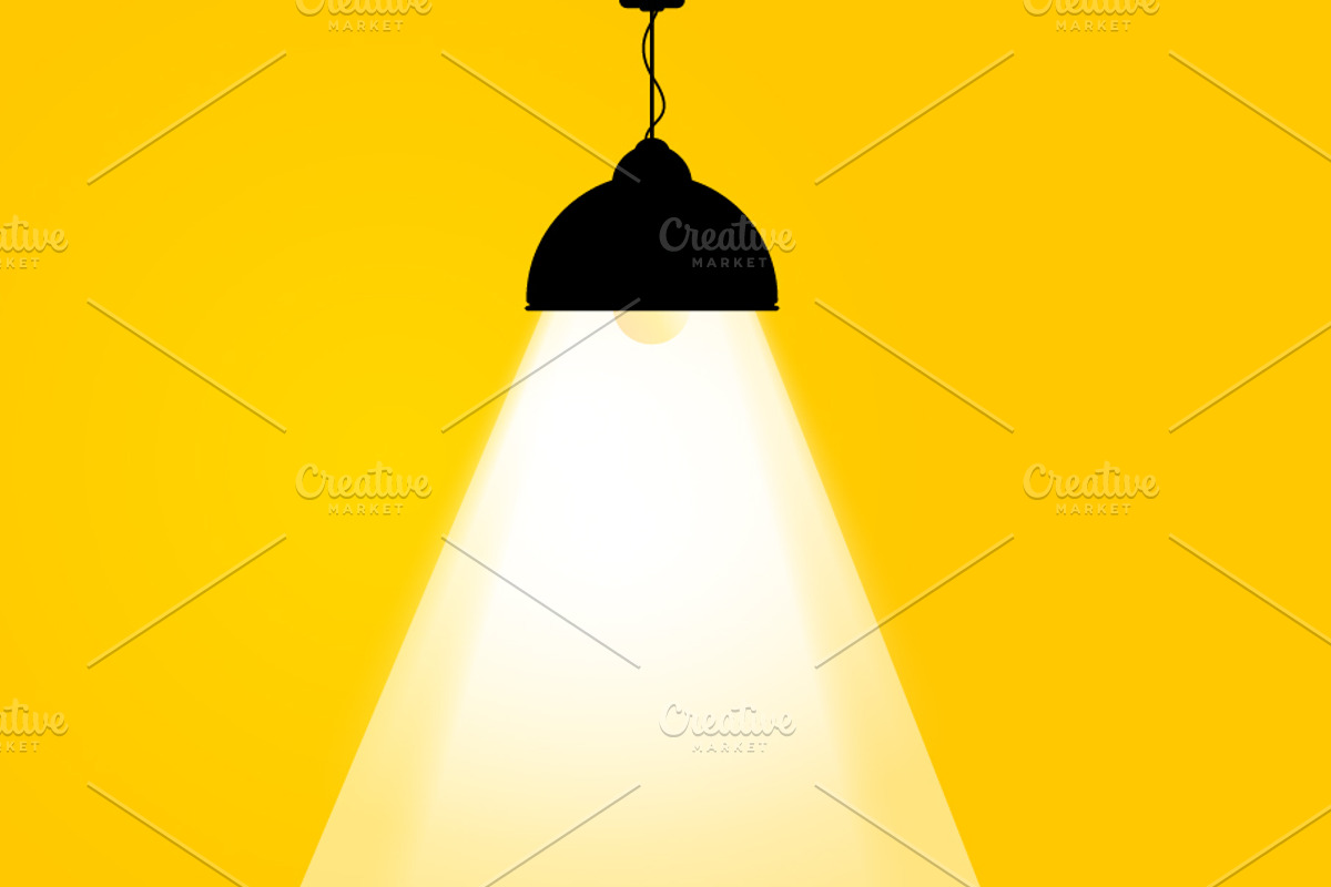 Spotlight Concept, Lamp Illustration, an Object Illustration by Black White Mouse Design (Photo 2 of 3)