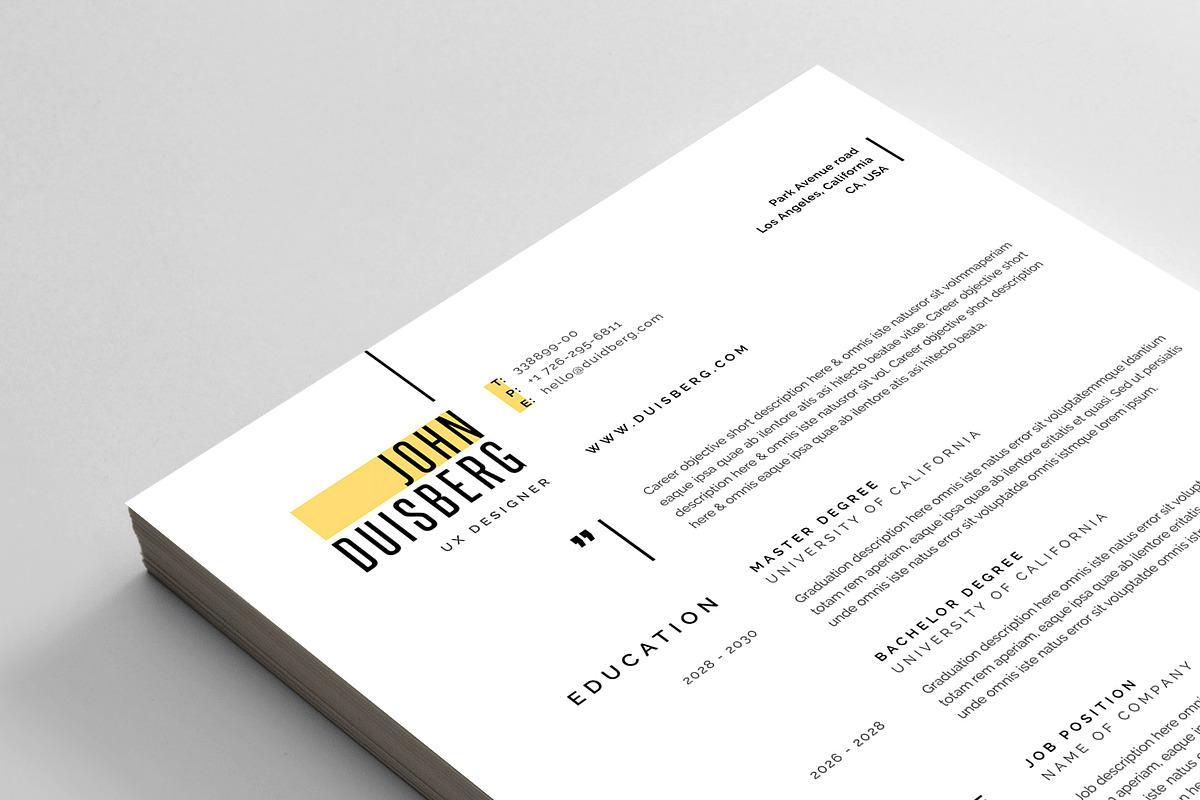 Resume/CV, a Resume Template by Reuix Studio (Photo 5 of 5)