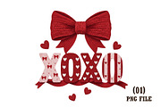 Chunky Crochet XOXO PNG, Knitted Bow, an Illustration by DreamArtGraphic (Thumbnail 1 of 6)