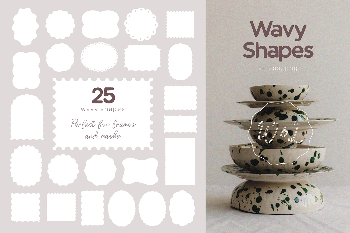 Wavy & Line Backgrounds, Frames, a Background Graphic by Animoon (Photo 16 of 20)