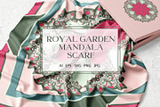 Royal Garden Mandala Scarf, an Object Graphic by ilustrinna (Thumbnail 1 of 7)