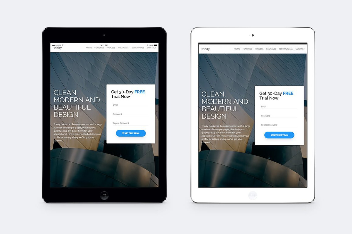 Trinity: Modern Website Template, a Bootstrap Template by Devero (Photo 7 of 8)