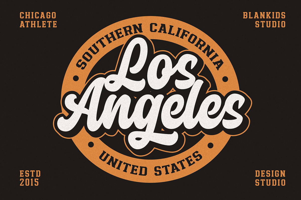 Chicago Athlete a Retro Sporty Font, a Slab Serif Font by Blankids Studio (Photo 5 of 14)