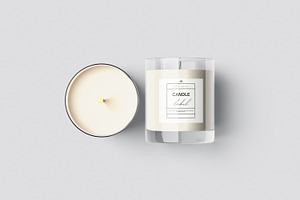 Candle Glass Mockup