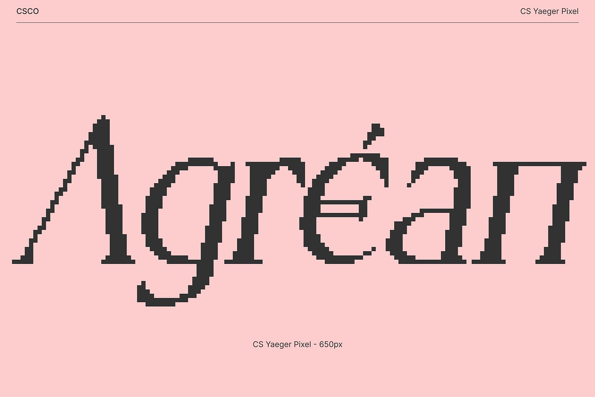 CS Yaeger Pixel, a Serif Font by Craft Supply Co. (Photo 2 of 8)