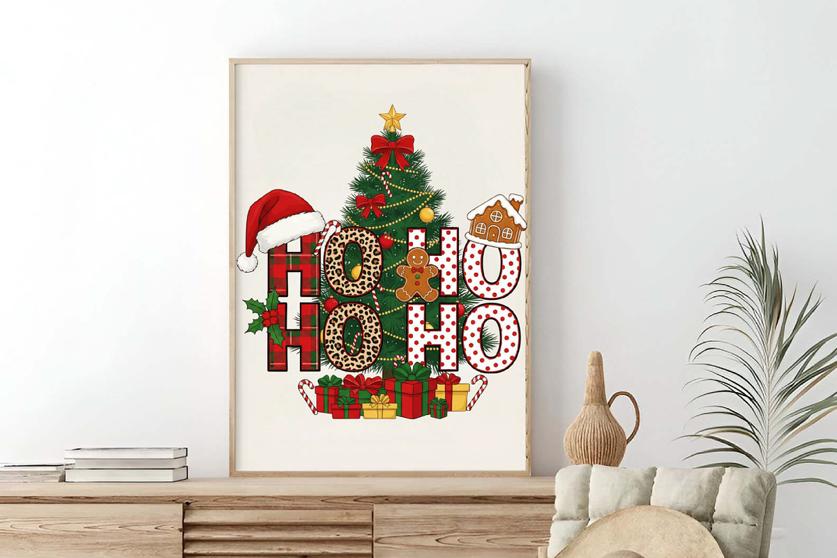 Ho ho ho christmas tree Png, an Illustration by SinaCreation (Photo 7 of 7)