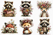 Summer Woodland Animals Clipart, an Illustration by Craft Nest (Thumbnail 5 of 12)