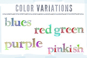 Watercolor Letters, an Illustration by Angie Makes (Thumbnail 2 of 3)