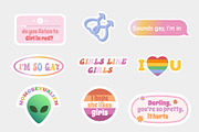 Pride Gay LGBTQ sticker pack vector, an Object Graphic by yabluko_draws (Thumbnail 3 of 5)
