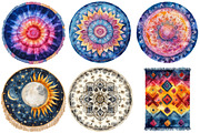 Boho Style Tapestry & Blanket Bundle, an Illustration by Pixels.Craft (Thumbnail 6 of 10)